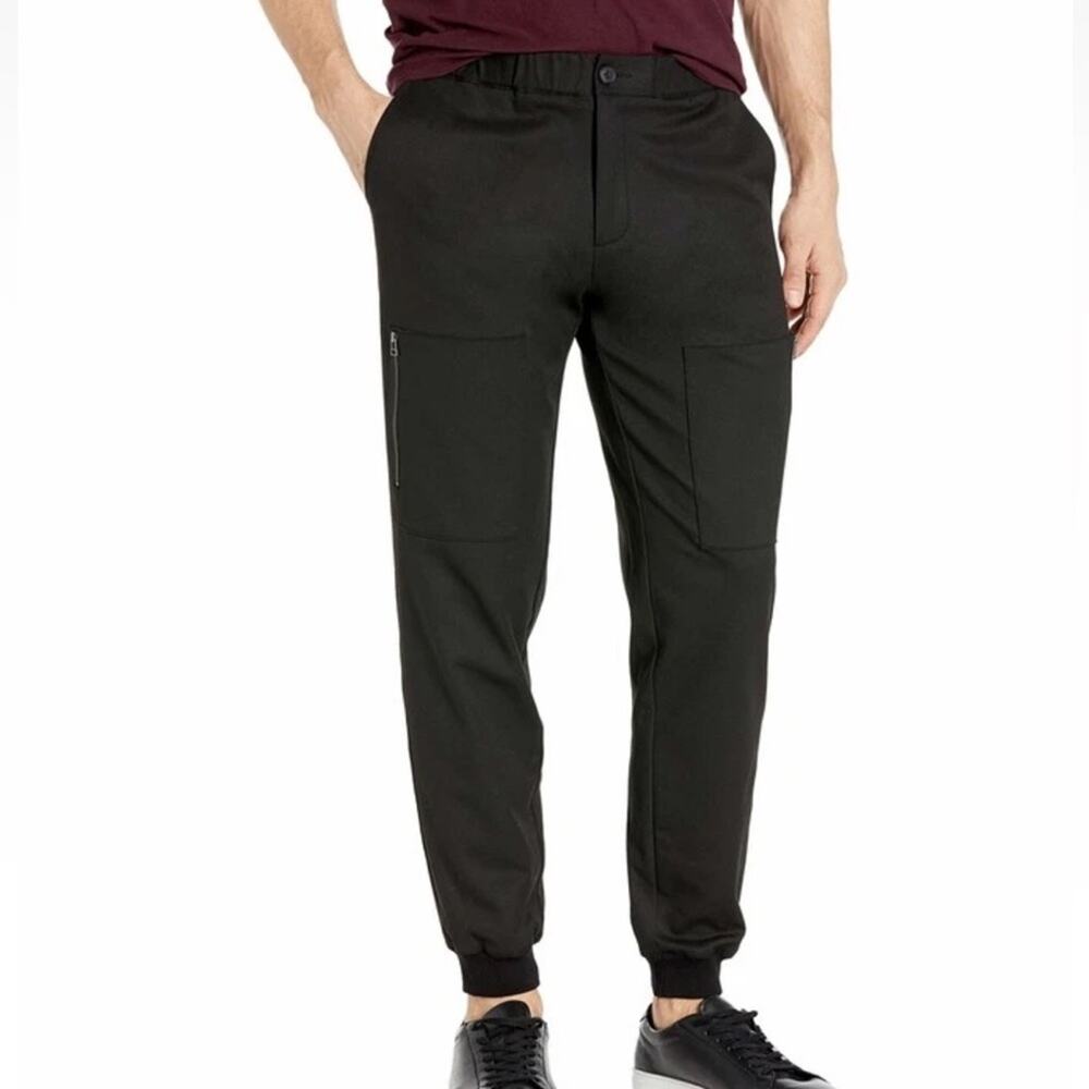 ATM Anthony Thomas Melillo Mens Patch Pocket Cargo Jogger Pants Black Size 38